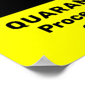 Quarantänewarnzeichen Poster (Ecke)