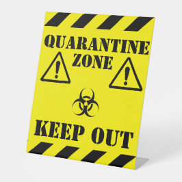 Quarantänezone Sockelschild