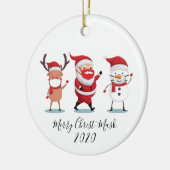 Quarantine 2020 Merry Christmask Script Keramik Ornament (Links)