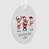 Quarantine 2020 Merry Christmask Script Weihnachte Ornament (Vorderseite)