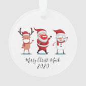 Quarantine 2020 Merry Christmask Script Weihnachte Ornament (Rückseite)