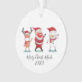 Quarantine 2020 Merry Christmask Script Weihnachte Ornament (Vorderseite)
