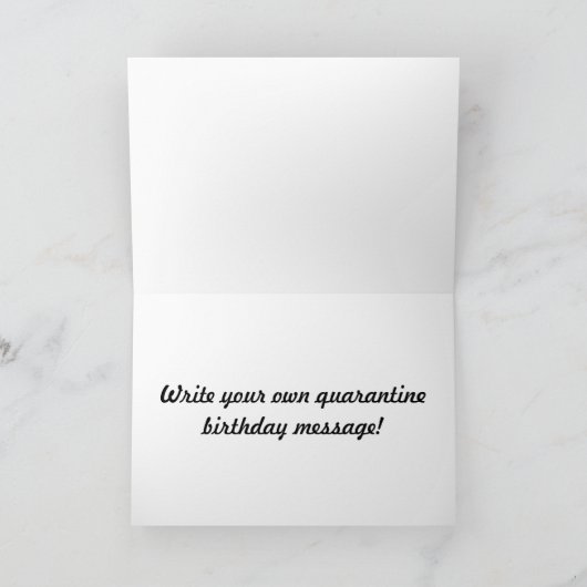 Quarantine 21 Birthday Card Funny Hand Sanitizer Karte (Innenseite)