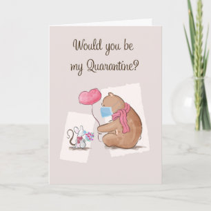 Quarantine bear and mouse card karte