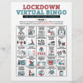 Quarantine Bingo Lockdown Activities (Vorderseite)