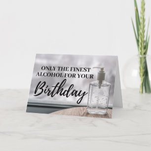 Quarantine Birthday Card Funny Hand Sanitizer Karte