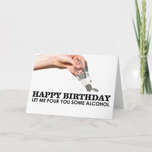 Quarantine Birthday Card Funny Hand Sanitizer Karte (Vorderseite)