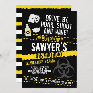 Quarantine Birthday Parade Einladung