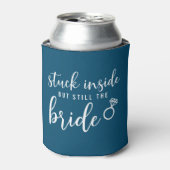Quarantine Bride Navy Blue Wedding Dosenkühler (Kanne Vorderseite)