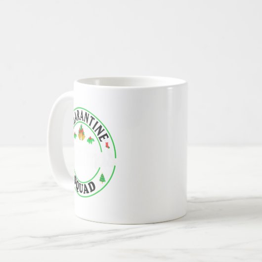 Quarantine Christmas Squad Matching Family Holiday Kaffeetasse (Vorderseite Links)