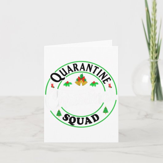 Quarantine Christmas Squad Matching Family Holiday Karte (Vorderseite)