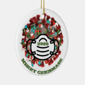 Quarantine Christmas Tree 2020 Lit Covid Pathogen Keramik Ornament (Rechts)