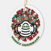 Quarantine Christmas Tree 2020 Lit Covid Pathogen Keramik Ornament (Links)
