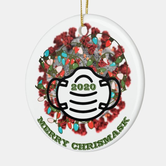Quarantine Christmas Tree 2020 Lit Covid Pathogen Keramik Ornament (Links)