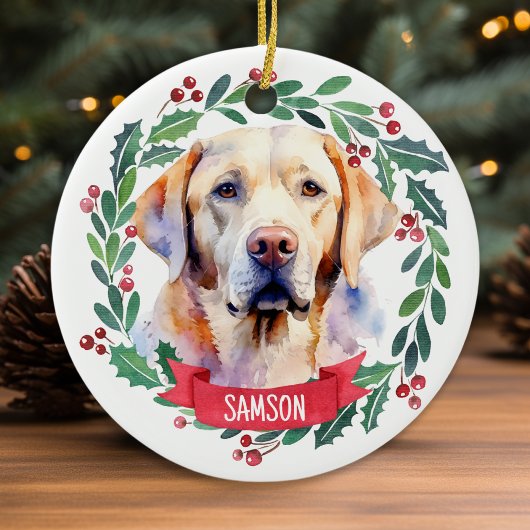 Quarantine Covid Christmas Face Mask Santa Dog Keramik Ornament