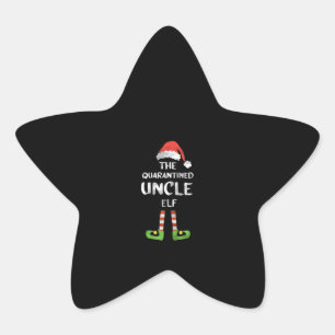 Quarantine-d-Oncle Elf Family Matching Cool Christ Stern-Aufkleber