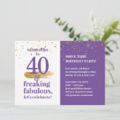 Quarantine Drive Thru 40 und Fabulous Birthday Einladung (Stehend Vorderseite)