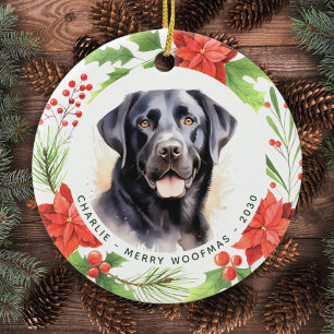 Quarantine Face Mask Santa Dog 2020 Pandemie Keramik Ornament