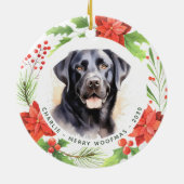 Quarantine Face Mask Santa Dog 2020 Pandemie Keramik Ornament (Hinten)