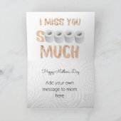 Quarantine Foil Mother's Day Card Funny Karte (Innenseite)