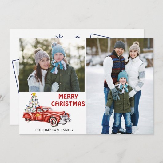 Quarantine Frohe Weihnachten 4 FOTO Gruß (Vorne/Hinten)