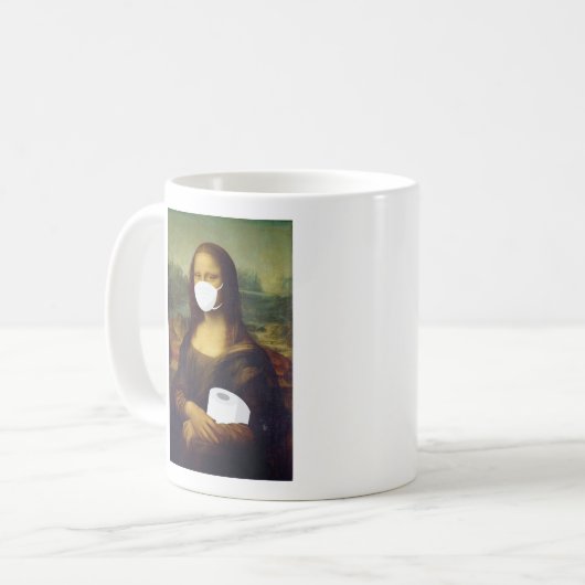 Quarantine Mona Lisa Kaffeetasse (Vorderseite Links)