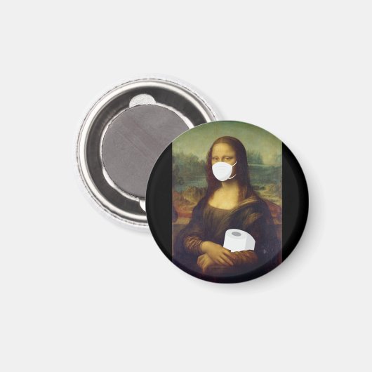 Quarantine Mona Lisa Magnet (Vorderseite/Rückseite)