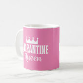 Quarantine Queen 2020 Pink Girly Virus Kaffeetasse (Vorderseite Links)