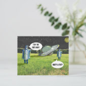 QUARANTINE SIX FEET ROBOTER VON Jetpackcorps Postkarte (Stehend Vorderseite)