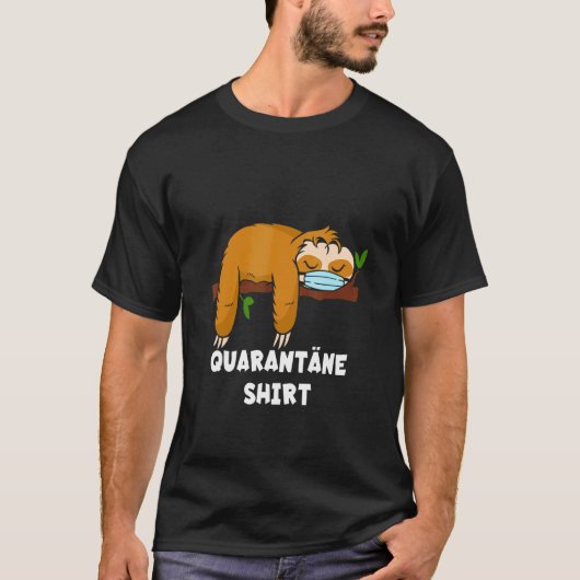 Quarantine Sloth Mouth Guard Respirator Mask T-Shirt (Vorderseite)