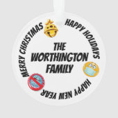 Quarantine Spaß - Siehe Zurück... Ornament (Rückseite)