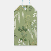 Quarantine Woodland Animals Greenery Baby Favors Geschenkanhänger (Rückseite)