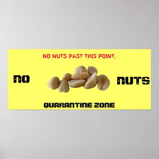 QUARANTINE-ZONE, KEINE NUTEN POSTER (Vorne)