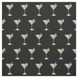 Quarantini Cocktail Muster Maske Schwarz Stoff