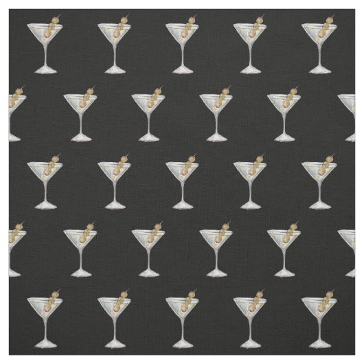 Quarantini Cocktail Muster Maske Schwarz Stoff (Muster)