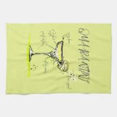 Quarantini Covid Social Isolation Cocktail Rezept Geschirrtuch (Horizontal)