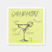 Quarantini Covid Social Isolation Cocktail Rezept Serviette (Vorderseite)