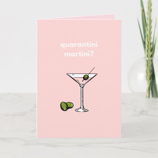 Quarantini Martini? Happy Birthday Covid 19 Funny Karte (Vorderseite)