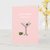 Quarantini Martini? Happy Birthday Covid 19 Funny Karte (Gelbe Blume)