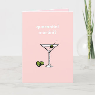 Quarantini Martini? Happy Birthday Covid 19 Funny Karte