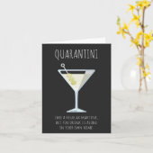 Quarantini Martini Karte (Gelbe Blume)
