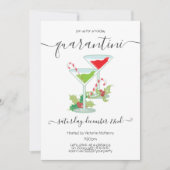 Quarantini Mistletoe und Martinis Holiday Party Einladung (Vorderseite)