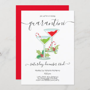 Quarantini Mistletoe und Martinis Holiday Party Einladung