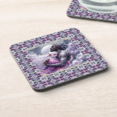 Quaraun & BoomFuzzy - Embrace Getränkeuntersetzer (Linke Seite)