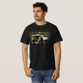 Quark Dump Truck Driver Camouflage American Flag T-Shirt (Vorne ganz)