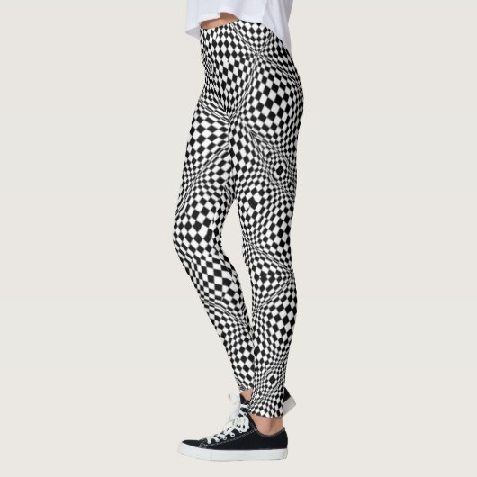 Quark-OPkunst Schwarzweiss Leggings (Links)