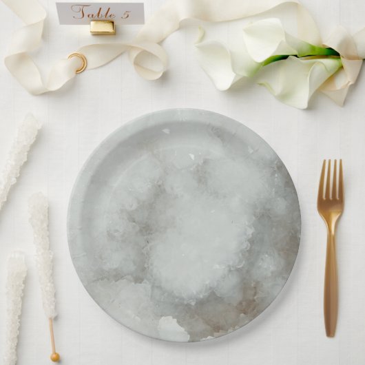 Quart Crystal Geode Pappteller (Hochzeit)