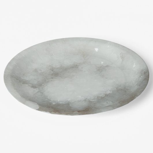 Quart Crystal Geode Pappteller (Schrägansicht)