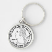 Quarter Dollar-Münzfreizügigkeit Schlüsselanhänger (Vorne)