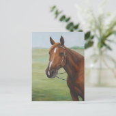 Quarter Horse Art Postkarte (Stehend Vorderseite)